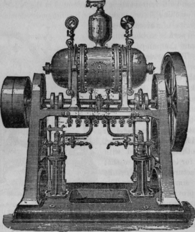 Fig. 77. Horizontal Carbonating Cylinder with Double Pumps