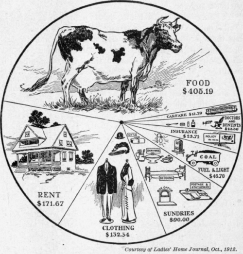 Fig. 77. Typical division of a small income.