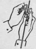 Casting on with one pin