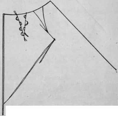 Diagram I. Tailor tacking the darts. This is the best method of ensuring the accuracy of the darts