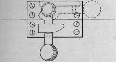 Safety Catch for sash windows. Note the cam that prevents opening with a knife blade
