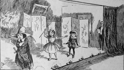 The stage for a children's play should be as large as possible, with at least two exits
