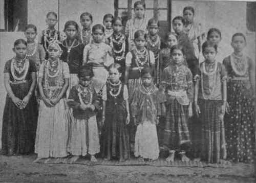 A group of girl brides from the C.e.z.m.s. school at Masulipatam