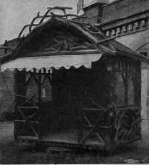 A revolving summer house, by means or which either sunshine 01 shade can be secured all day