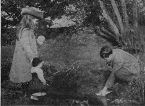 Along the banks of the stream are hidden Easter fish, or ' poissons d'avril, filled with chocolates