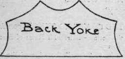 Diagram 2. The pattern of yoke as it should appear when cut ou should be slightly wider than the yoke).