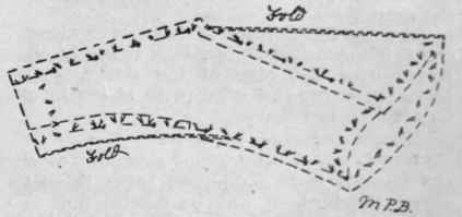 Diagram 3. Pin the back seam from wrist to elbow, and, still keeping sleeve flat on table, pin the seam from elbow to the top