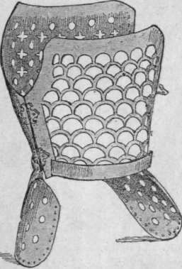 Front view of an iron corset of the sixteenth century.