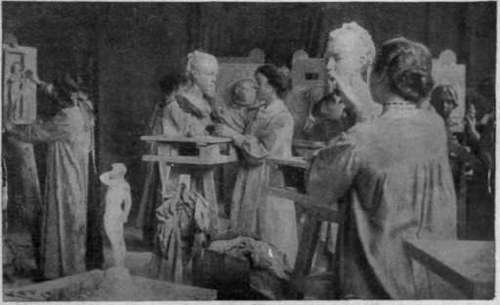 The modelling class at work