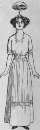 The most simple way in which to practise an erect and graceful carriage is to balance something on the head and to walk across the room it slightly with the hands to make the rounding of the spine more complete.