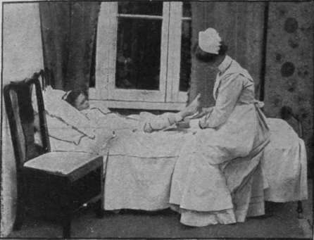 Applying a splint to an injured limb at bedtime to prevent movement during sleep