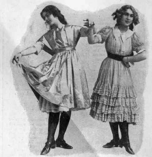 Fig. 1. Step 1. The beginning of the gavotte step: each dancer has a foot extended