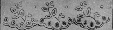 Fig. 3. For broderie anglaise, first work the small holes in ink, then outline with albernine