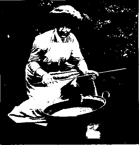 The simplest way of making soot water, a liquid fertiliser much used in the cultivation of flowers