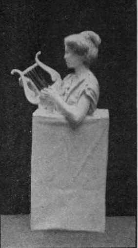 A bust to represent Music should hold a lyre in the hands to be drawn over the top of the head, and thus slice it off.