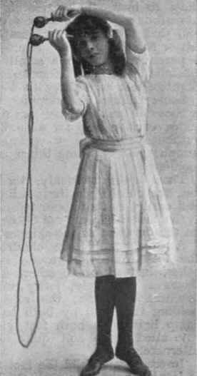 Fig. 3. Round the head. The arms are raised complete circle from the wrists made upon the other foot. The rope passes under each foot in