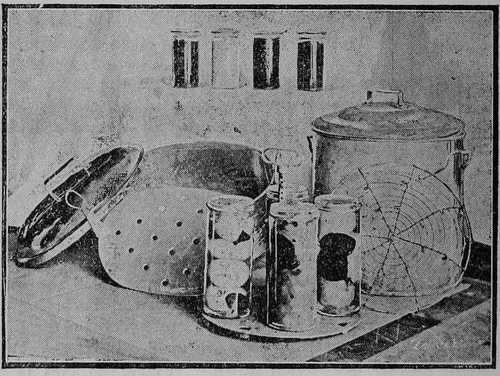 Two types of Boilers with false bottoms, suitable for Canning or Sterilising Vegetables and Fruits.