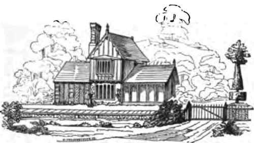 KNGLISH COTTAGE BUILT OF TIMBER.