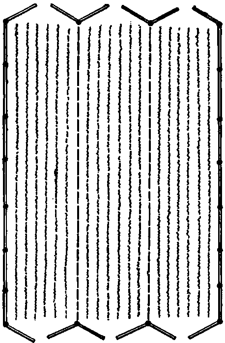 A garden fence arranged to allow of borer work.