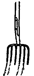 Improvising a spad. ing fork.