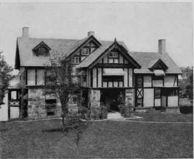 A Combination of Half Timbered Upper with Lower Walls of Stone.