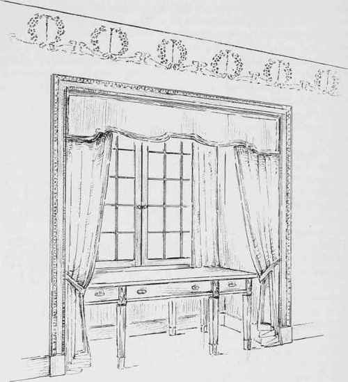 A Window in a Library in Which the Furnishings are of the Empire Period.