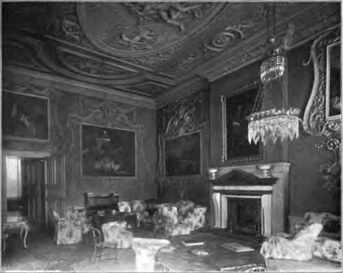 DRAWING ROOM AT EASTON NESTON HALL, ENGLAND.