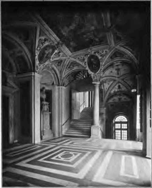 STAIRCASE IN THE PARODI PALACE, GENOA.