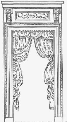 Louis XVI draperies which violate the requirements of fitness to function in design.