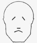 The three faces express, with remarkable clearness, the ideas of calmness, of gaiety.