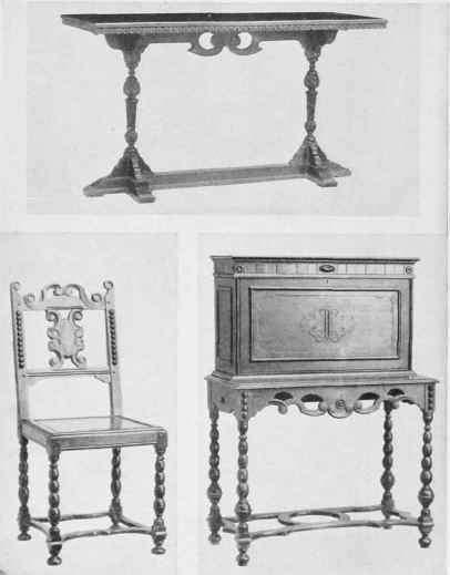 ITALIAN WALL OR SOFA TABLE, WALNUT.