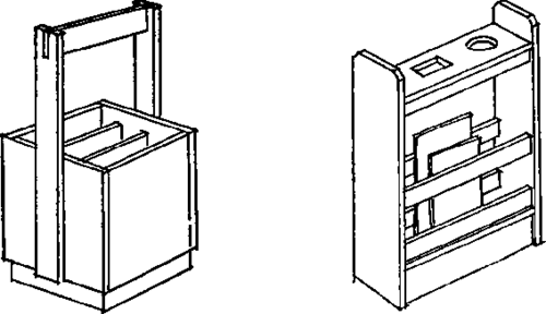 Two magazine racks