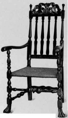 Banister Back Chair, first quarter eighteenth century.
