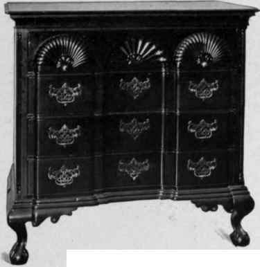 Block Front Chest of Drawers, 1760 75.