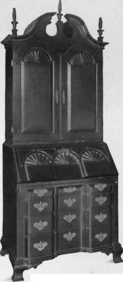 Block Front, Slant Top Scrutoire with
