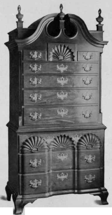 Block Front trust on Chest, 1750 75.