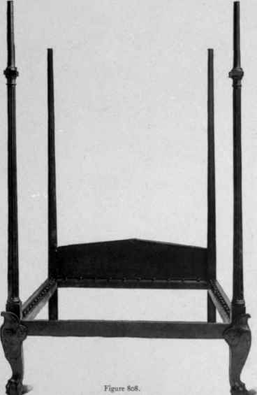 Cabriole Legged Bedstead, about 1750.