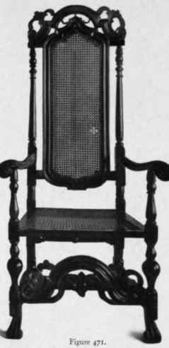 Cane Chair, Spanish feet, 1680 1700.