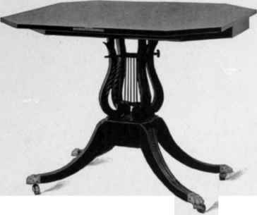 Card Table, Phyfe style, about 1810.