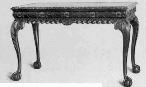 Carved Sideboard Table with marble top, 1750 60.