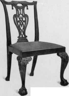 Chair in Chippendale style, 1770 80.