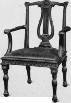 Chair in Chippendale style, classic taste, 1768.