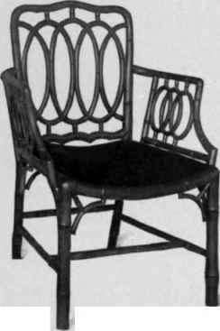 Chair in Chippendale style, imitating bamboo, 1760 70.