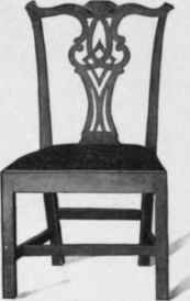 Chair in Chippendale style, third quarter eighteenth century.