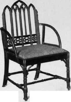 Chair in Gothic taste, 1760 70.