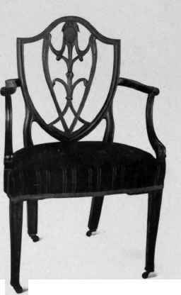 Chair in Hepplewhite style, 1785 95.