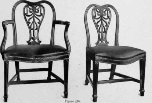 Chairs in transition style, 1780 90.