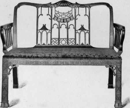 Chippendale Settee, Chinese taste, 1750 60.