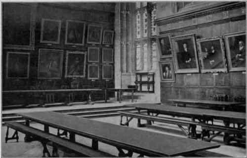 Dining Hall, Christ Church College, Oxford. (Showing cupboard beneath windows.)