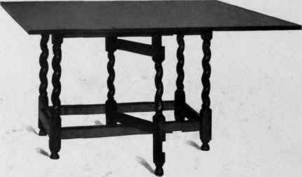 Gate Legged Table, about 1650.